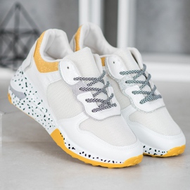 SHELOVET Sneakers med mesh hvid 2