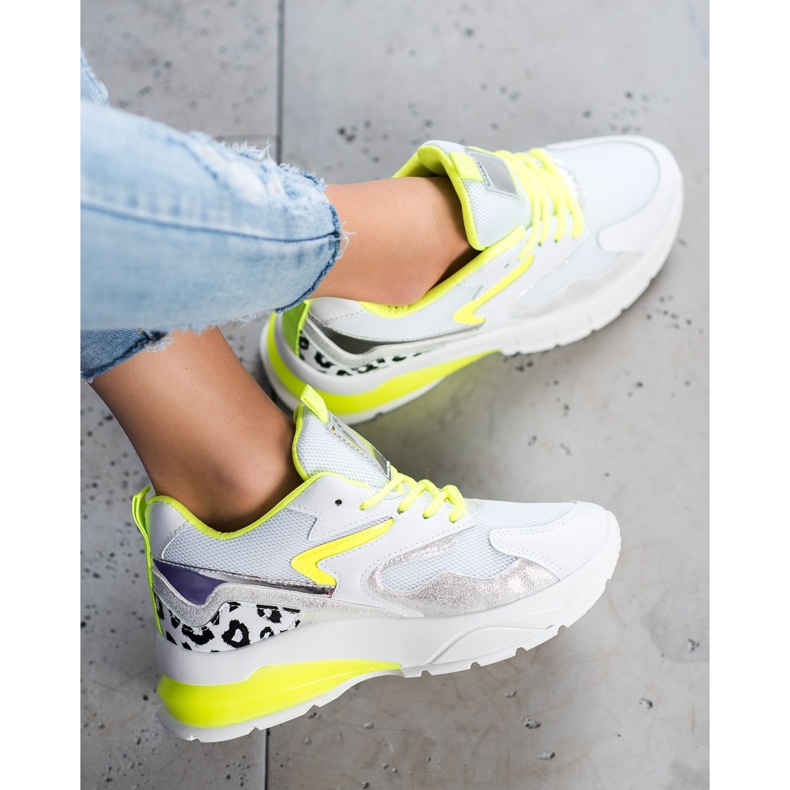 Ideal Shoes Sneakers med gule skær hvid flerfarvet 1