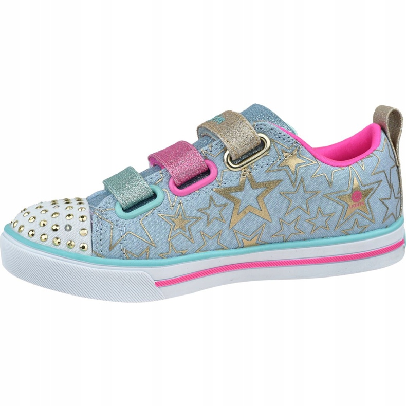 Skechers Sparkle Lite-Stars The Limit Jr 314036L-LBMT sko blå lyserød gylden 1