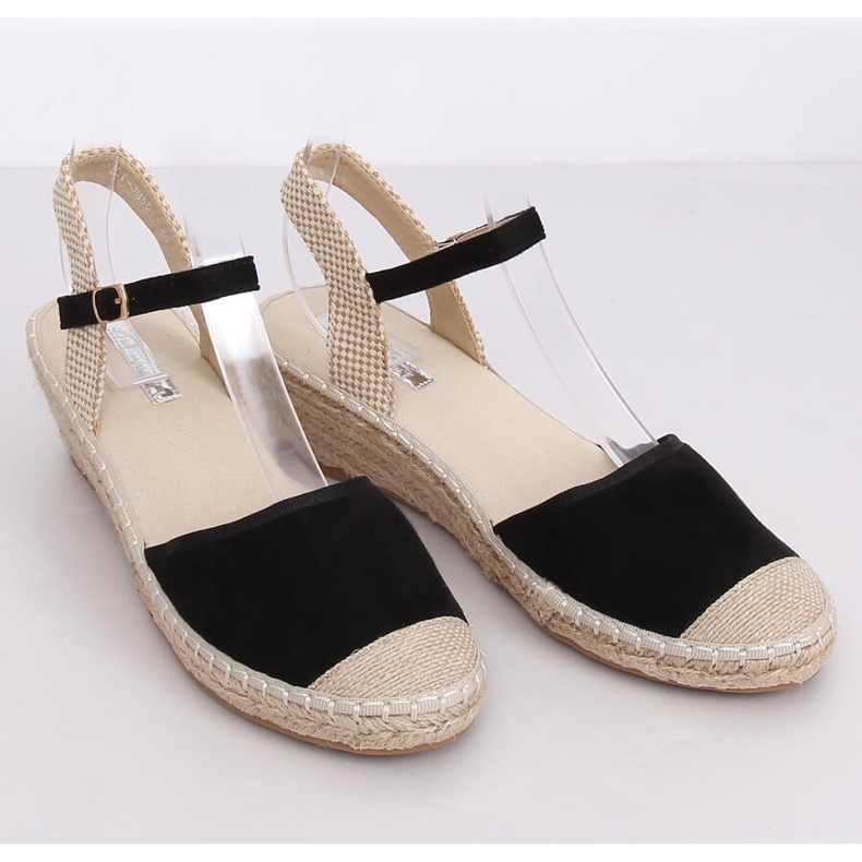 Sort Espadrilles på kiler LLI-3M85 Sort brun 1