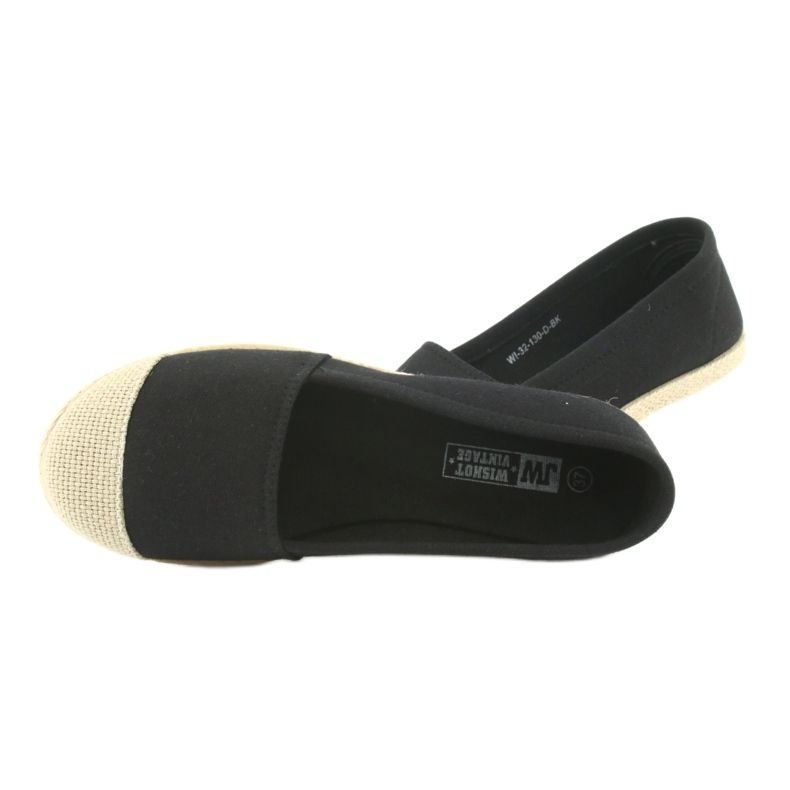 Wishot 32-130 ballerinas espadrilles sort 5