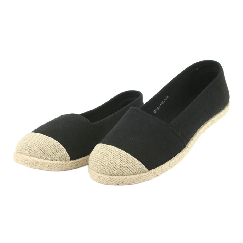 Wishot 32-130 ballerinas espadrilles sort 3