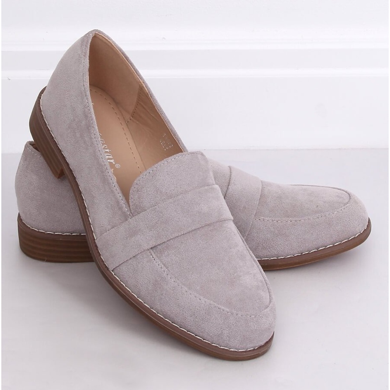 Grå Kvinders grå loafers T366P Grå 1