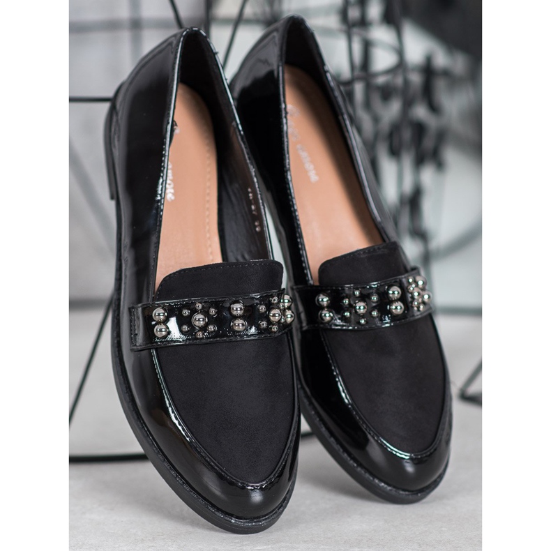 SHELOVET Lakerede loafers sort 1