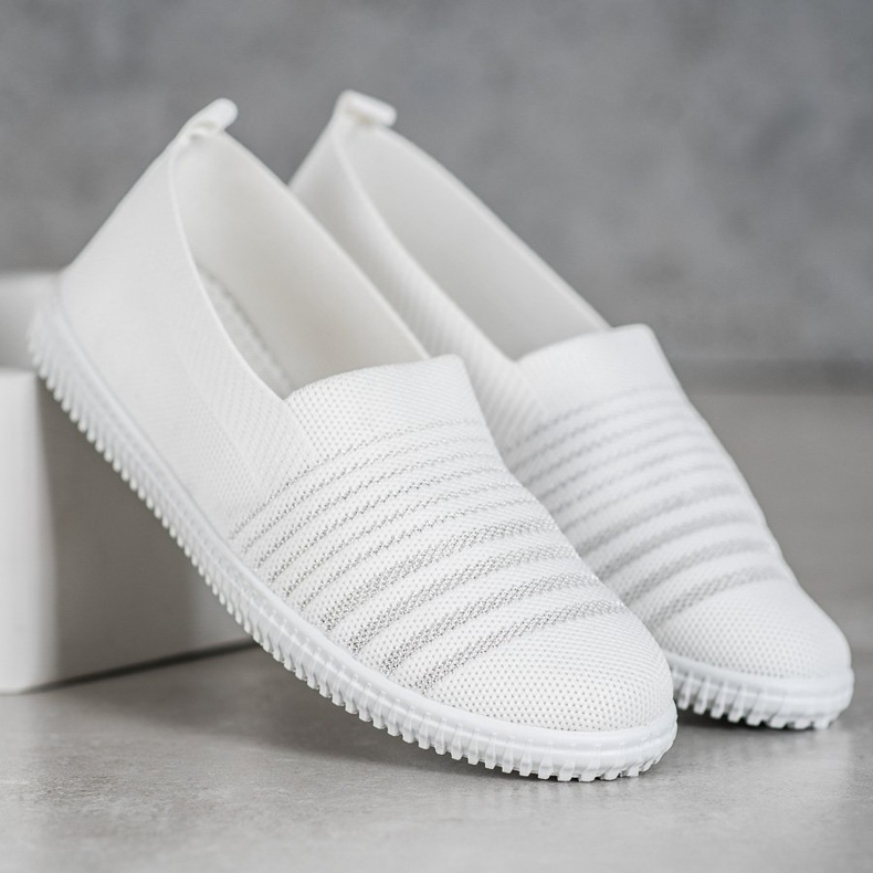 SHELOVET Luftige Slipons hvid 1
