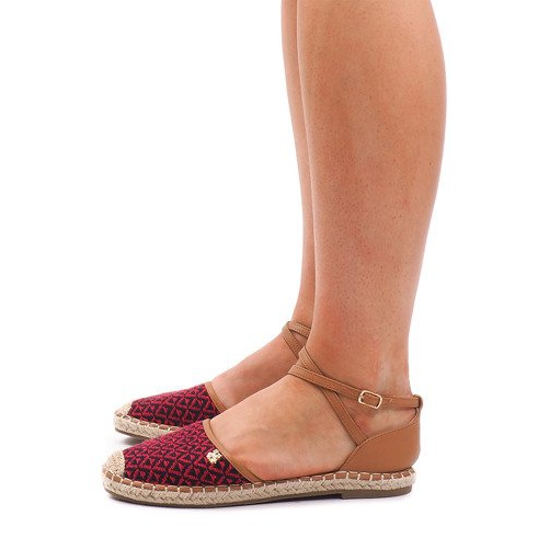 Espadrilles 452 Røde sandaler brun sort 2