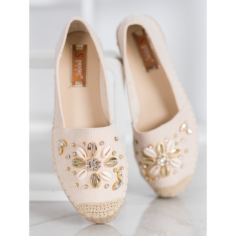 Seastar Espadrilles med ornamenter brun 2