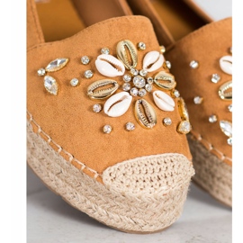 Seastar Espadrilles med ornamenter brun 2
