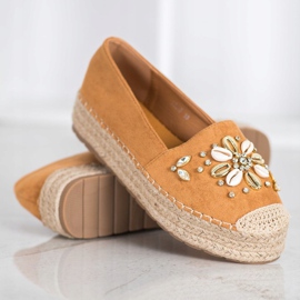 Seastar Espadrilles med ornamenter brun 1