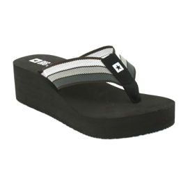 Big Star flip-flops på kilen 274A300 sort grå 1