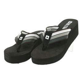Big Star flip-flops på kilen 274A300 sort grå 2