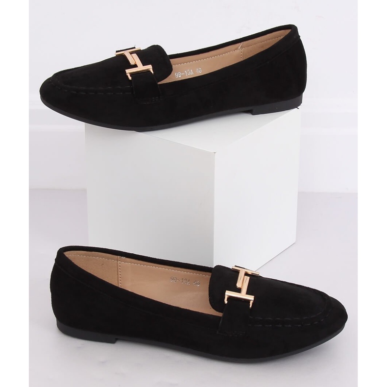 Sorte kvinders loafers 99-13A Sort 2
