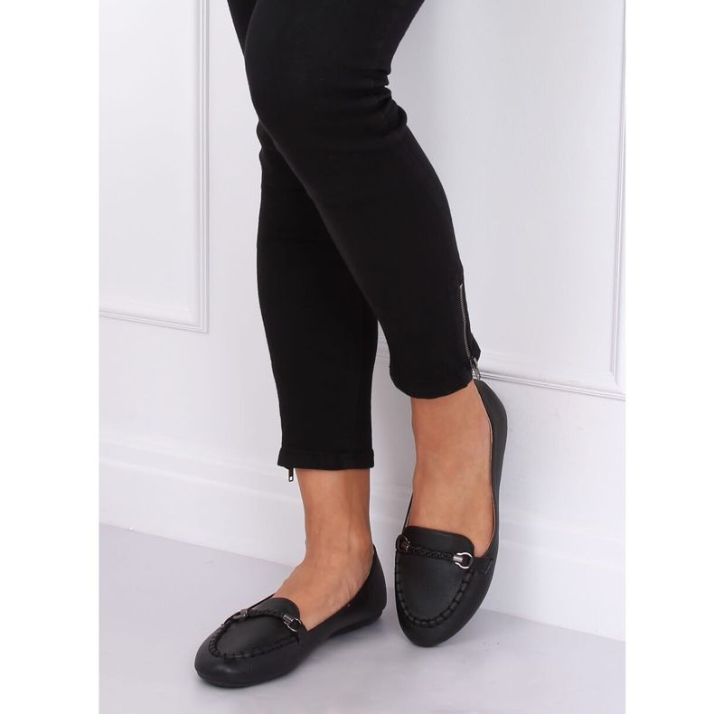 Sorte kvinders loafers A8636 Sort 2