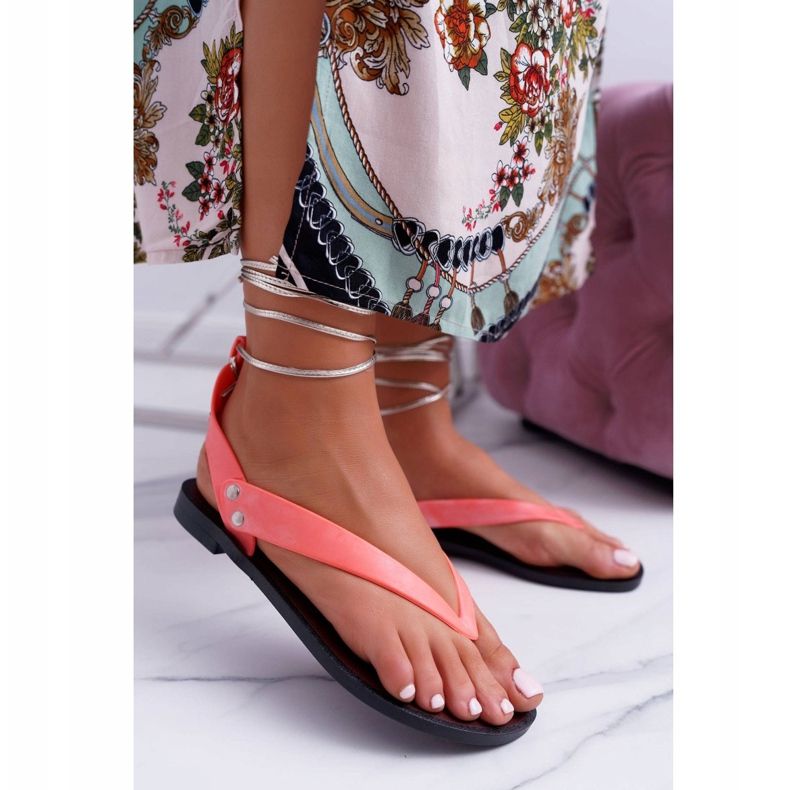 Lu Boo Neon Tied Sandals Japanese Meliski Florence lyserød 2