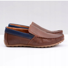 Neex | Brun læder mænds benyttelse Slip-On loafers 2