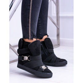 Kvinders sneakers Lu Boo med elastikbånd sorte pumps 1