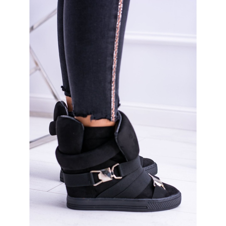Kvinders sneakers Lu Boo med elastikbånd sorte pumps 2