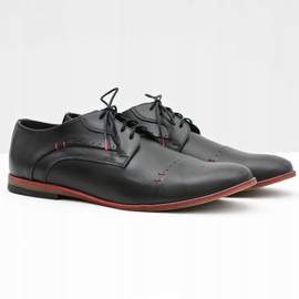 Gejms Elegante mænds sort læder Isacco sko 1