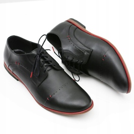 Gejms Elegante mænds sort læder Isacco sko 5