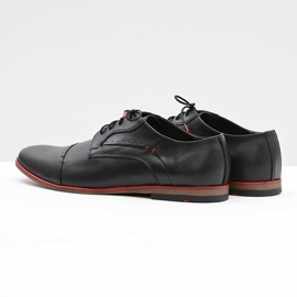 Gejms Elegante mænds sort læder Isacco sko 3