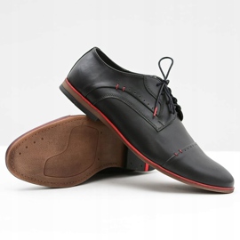Gejms Elegante mænds sort læder Isacco sko 4