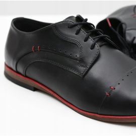 Gejms Elegante mænds sort læder Isacco sko 6