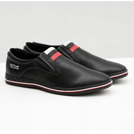 Joker Læder mænds sorte slip-on sko Mello 1