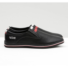 Joker Læder mænds sorte slip-on sko Mello 2