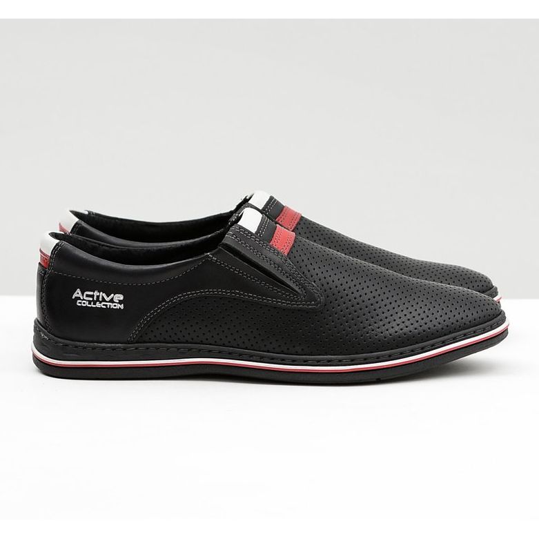 Joker Læder mænds sorte slip-on sko Mello 2