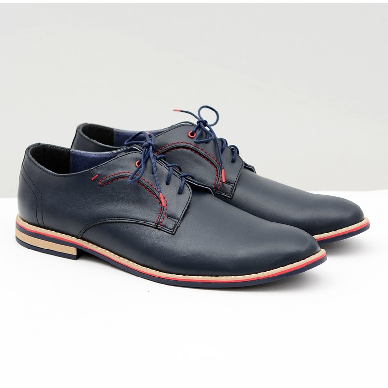 Bednarek Polish Shoes Herre Brogues Bednarek Elegant læder Marineblå Pietro 1