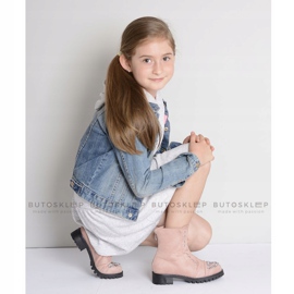 Lu Boo Ankelstøvler til børn med Cubic Zirconia Powder Pink LittleCarrie lyserød 4