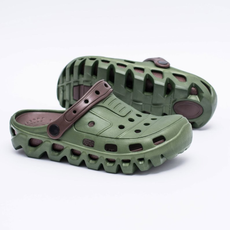 Flameshoes Grønne Mænds Garden Light Tøfler Kroks Eva brun 1