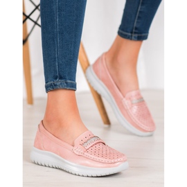 Small Swan Loafers på platformen lyserød 2