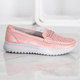 Small Swan Loafers på platformen lyserød 1