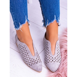 Lu Boo Grey Suede kvinders Slip-on Synthia sko grå 2