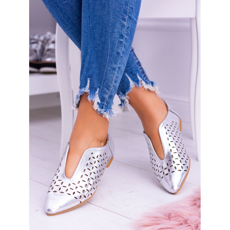 Lu Boo Silver Synthia Slip-On Sko til kvinder grå 1