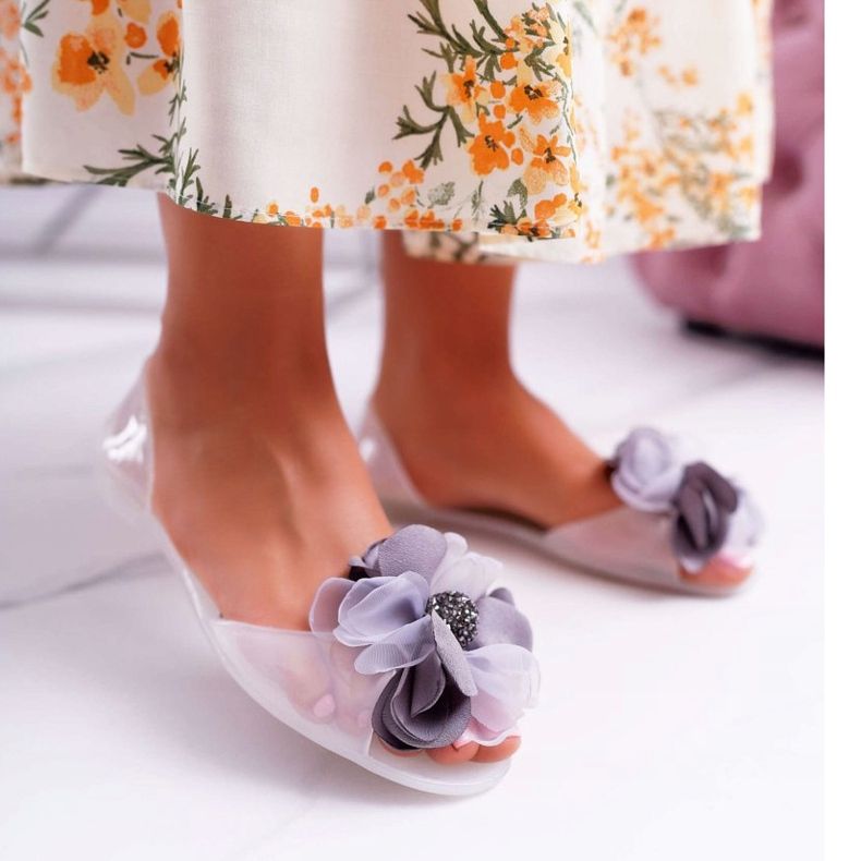 Lu Boo | Gummi Ballerinas Meliski Blomster Hvid Candela 1