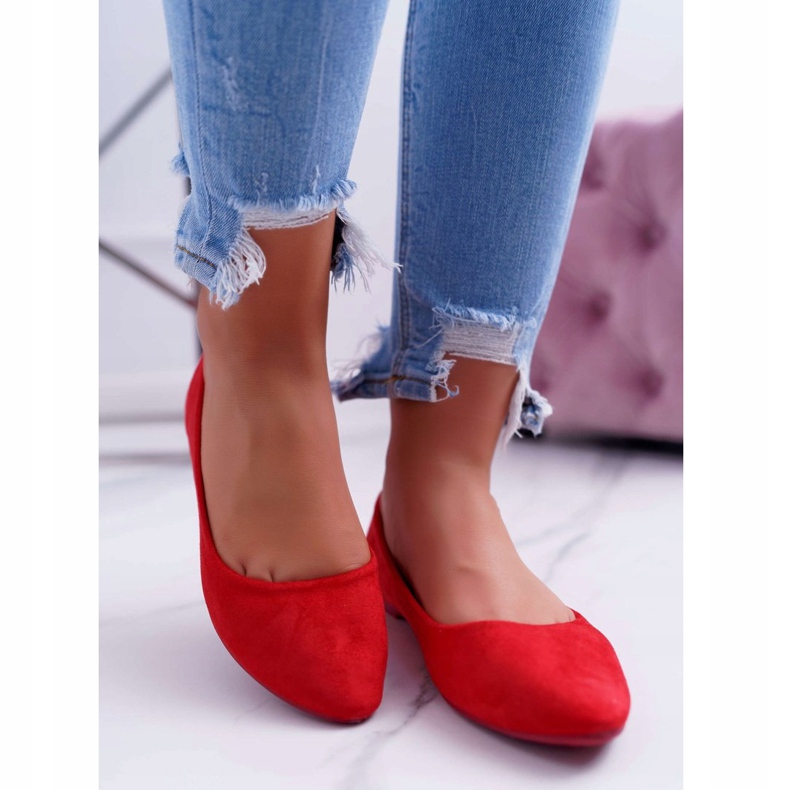 PS1 Røde kvinders Ballerinas Suede Bueno 2