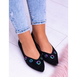 Lu Boo Black Ballerina In Spitz Benzin Eyelets Octavia sort 2