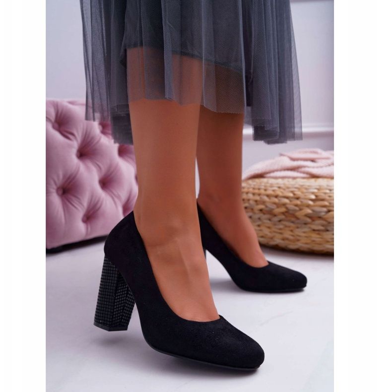 Pumps til kvinder Sergio Leone PB200 ruskind sort Selva 1