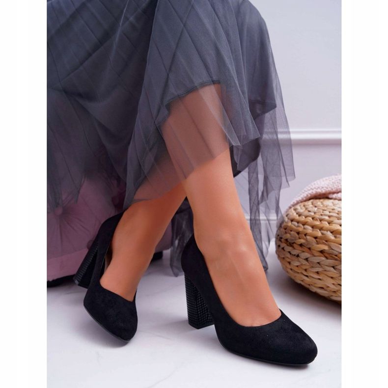 Pumps til kvinder Sergio Leone PB200 ruskind sort Selva 2