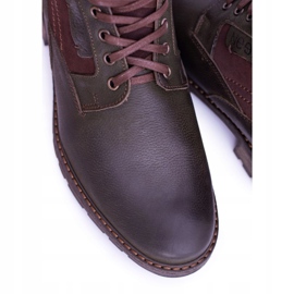 Neex Olive Leather Mænds varme støvler Grigor brun grøn 1