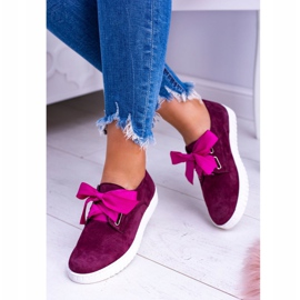 Butmil Maroon Leather Loop -sneakers til kvinder rød 1