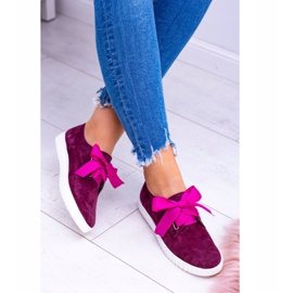 Butmil Maroon Leather Loop -sneakers til kvinder rød 2