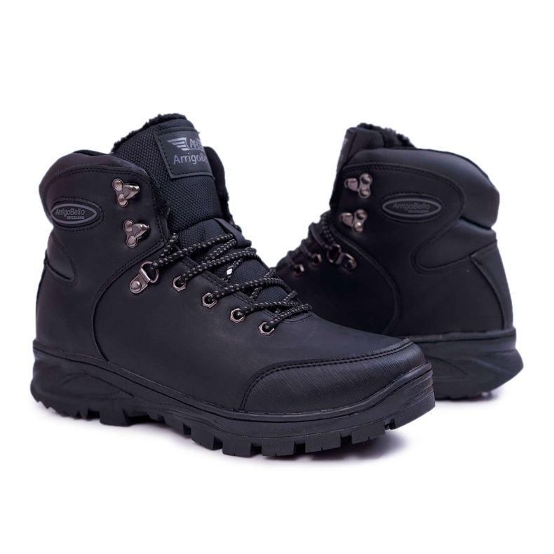 Ax Boxing Black Hear mænds trekkingsko med pels sort 1