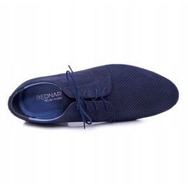 Bednarek Polish Shoes Herre Brogues Bednarek Nubuck Openwork Navy Blue Hermes marineblå 2