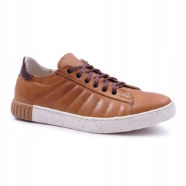 Bednarek Polish Shoes Herre Brogues Bednarek Læder Sports Fladsål Brun Geos 1