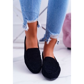 Loafers til kvinder Sergio Leone Suede Black Winted sort 2