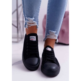 Smith's Black kvinders lave sneakers sort 2