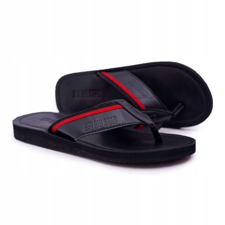 Mænds hjemmesko Flip-flops Big Star Black DD174678 sort 1